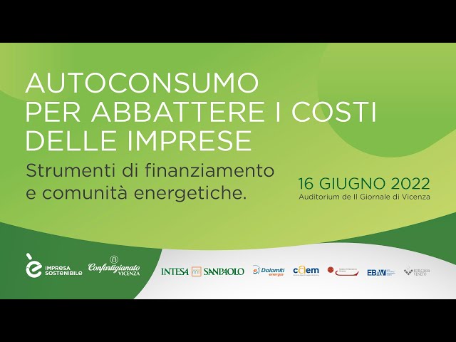 Autoconsumo per abbattere i costi delle imprese