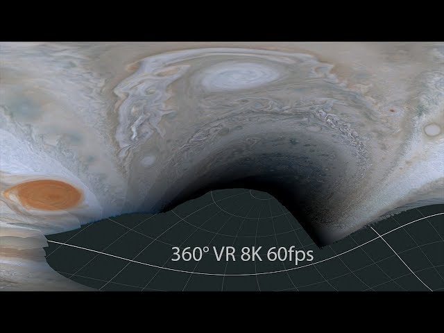 JunoCam PJ18 | Jupiter Fly-under Time-lapse | 360° VR, 8K, 60FPS