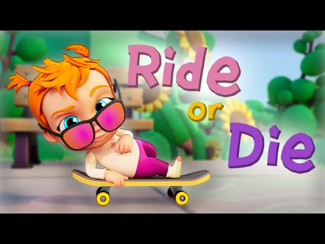 OFFiCiAL MUSiC ViDEO!! Cartoon Baby Adley Sings CRAZY Ride or Die Song! BFF's Comment Down Below🛹👶🎤