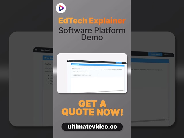 Edtech project explainer video by ultimatevideo company