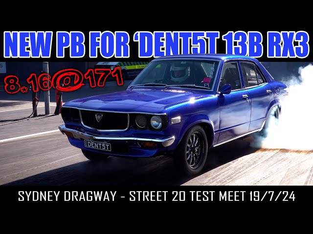 New PB for the 'DENT5T' 13B RX3 Street Car - Street 20 Test Meet 19/7/24