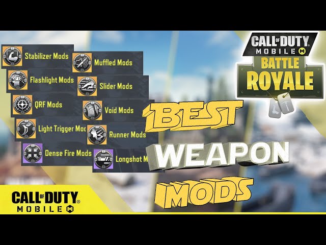 BEST WEAPON MODS | CALL OF DUTY MOBILE BATTLE ROYALE WEAPON MODS REVIEW | IceZoneGamer