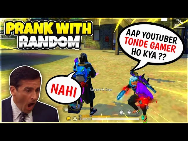 Prank with Random player 😁 funny comedy #freefire