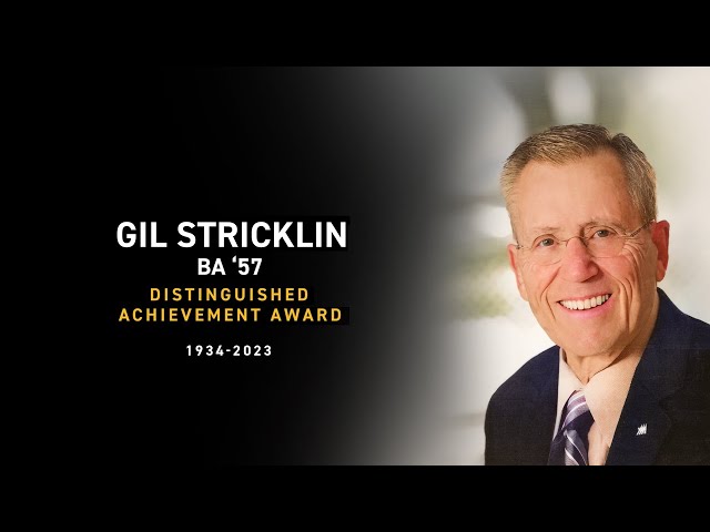 2024 Baylor University Distinguished Achievement Award: Gil Stricklin (1934–2023)