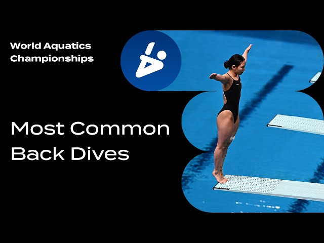 Most Common BACK DIVES at the World Championships and Olympic Games