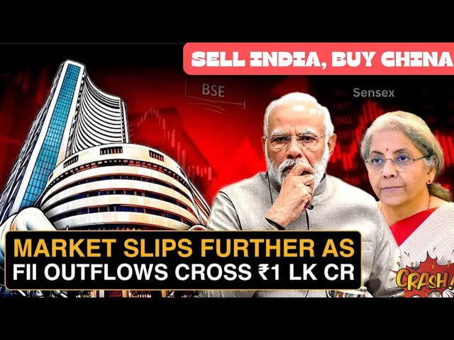 Stock Market Crash: 'Buy China, Sell India' Trend Continues, FIIs Dump 'Overvalued' Indian Equities.