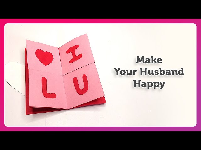 Handmade valentines day card for wife and husband #diy #valentinesday #cards