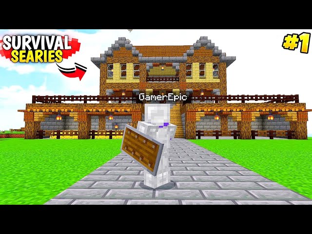 Minecraft Survival Series Episode 1 🔥 (Made Op Survival Base And Overpowerd Armour 😍) #1