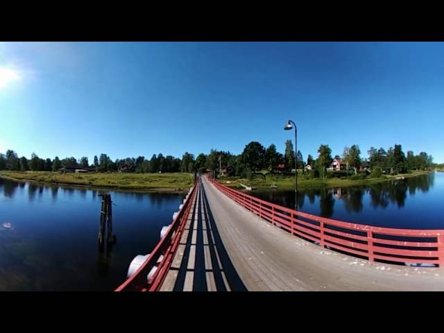 Flottbron Gagnef promenad i 360 grader