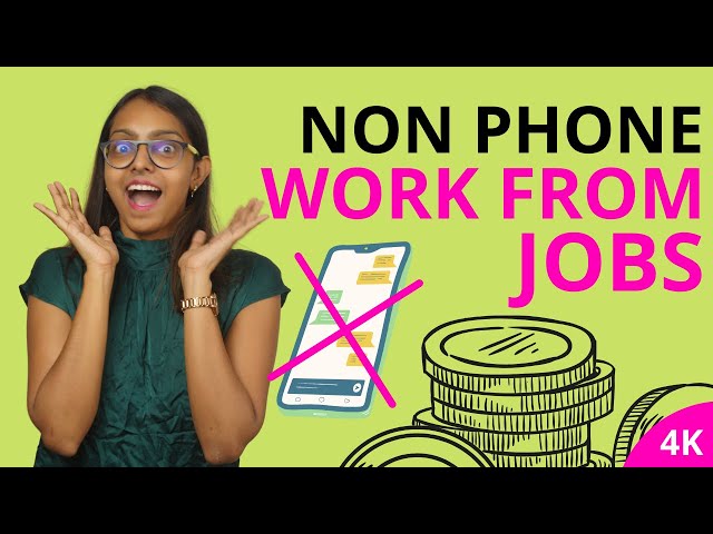 BEST NON PHONE WORK AT HOME JOBS 2020 | Online, Remote Work-At-Home Jobs