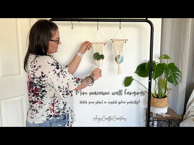 Mini Macrame Wall Hanging for your plant or crystals!