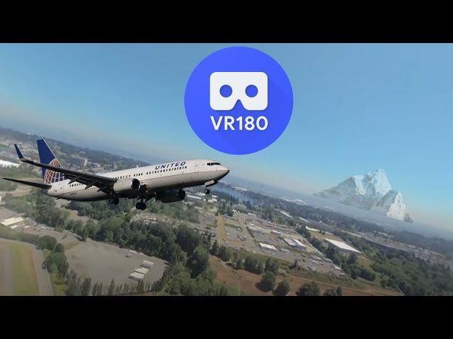 United 737 Takeoff in VR180 3D 4K - Seattle–Tacoma International Airport KSEA