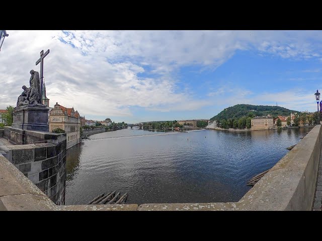 Prague, Charles Bridge. 360 Degrees View. Four Viewing Points