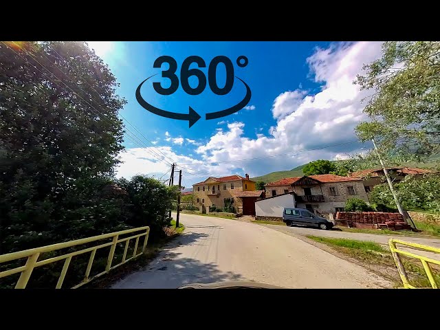 【VR 360 Video】DRIVE TOUR from village LJUBOJNO to PRETOR, Macedonia (2023) | Insta360 X3 Street View