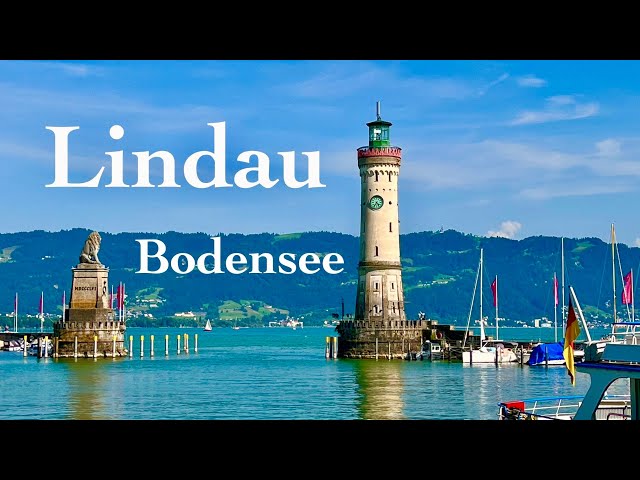 Lake Constance, Bodensee, Lindau, Germany, walking tour, 4K