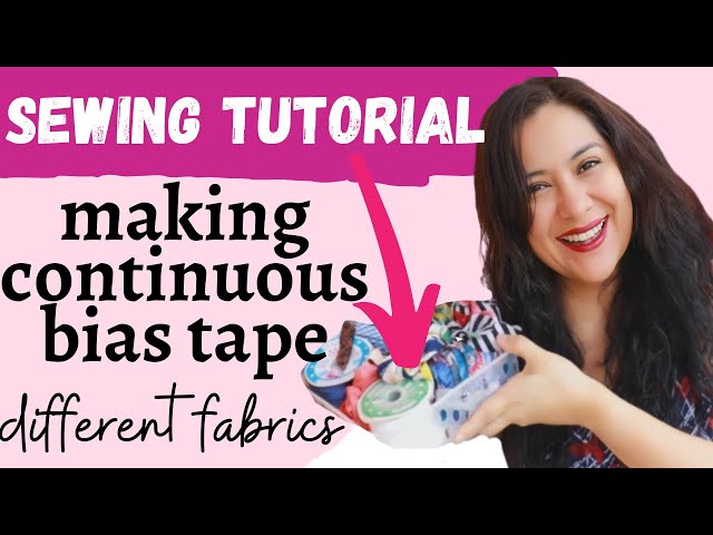 Continuous Bias Tape tutorial. Different fabrics & practical examples. Bias tape maker sizes.