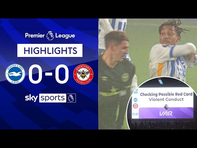 Controversial moment as Joao Pedro avoids red 🟥 | Brighton 0-0 Brentford | Premier League Highlights