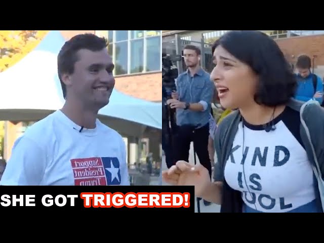 'Trans' Activists CONFRONT Charlie Kirk! (Doesn't Go Well) FULL CLIP😱