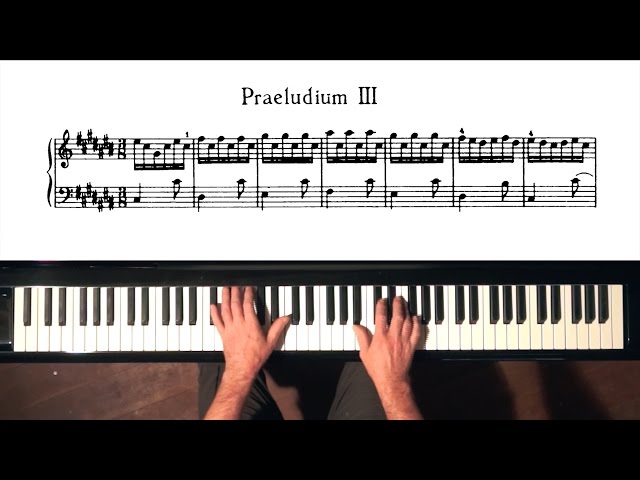 Bach Prelude and Fugue No.3 Well Tempered Clavier, Book 1 with Harmonic Pedal