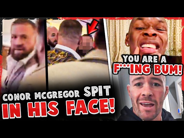 Conor McGregor SPITS on MAN! (FOOTAGE) Israel Adesanya & Colby Covington! UFC 312