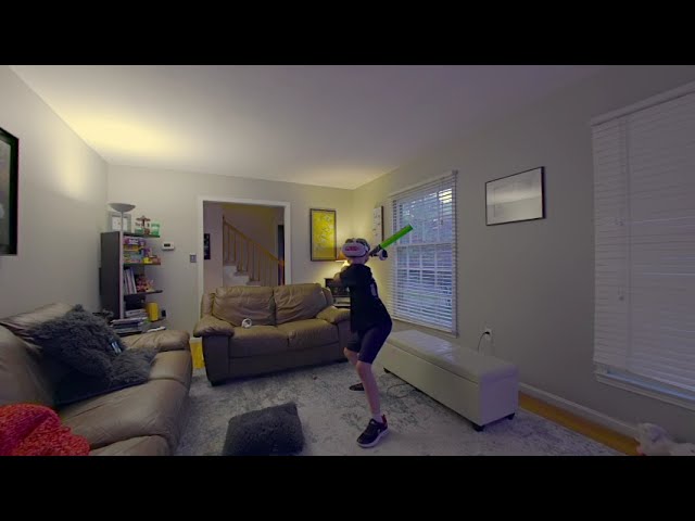 [VR180] Batting Practice IN THE LIVING ROOM!!!