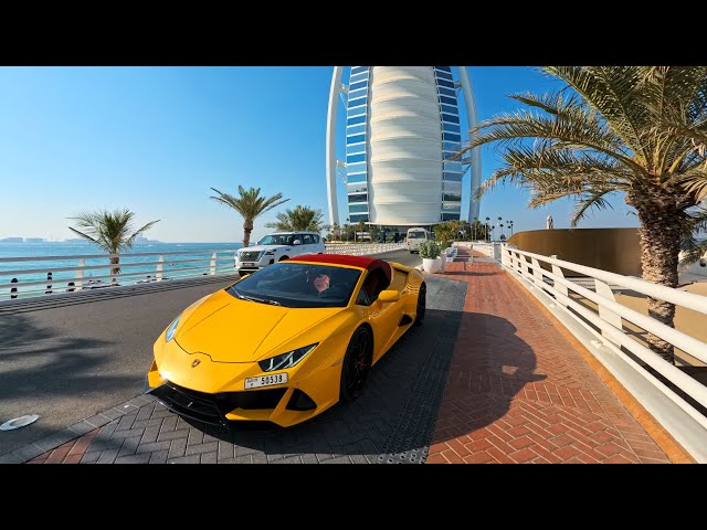 New 2024 Lamborghini Huracan Evo Spyder | Burj Al Arab Dubai | Drive Review | Sounds & Visuals