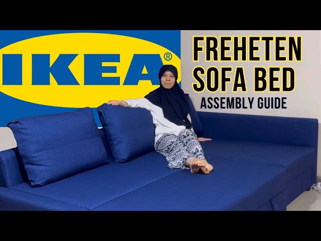 IKEA FRIHETEN Sofa Bed Assembly Guide 🛋️ | IKEA Blue Sofa Bed