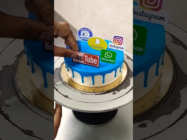 1 Pound Social Media Cake Design 😍 #shorts #ytshorts #shortsfeed #shortsvideo #trending #socialmedia