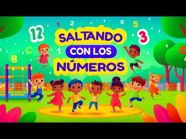 Saltando con los Números - una canción para que los niños aprendan los números 🎶 Con Letras