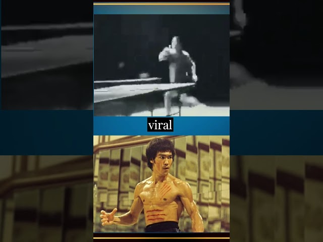 Bruce Lee plays ping pong with nunchucks