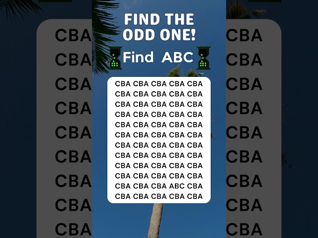 Observation Test: Can You Find ABC here? #iqtest #quiz #challenge