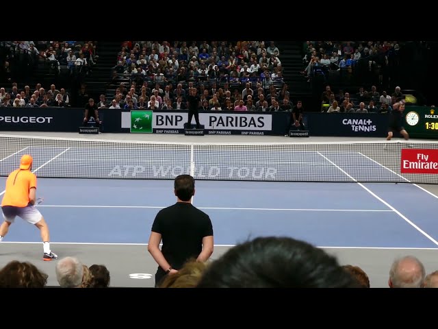 Jack Sock: great point in Slow Motion vs Gasquet (Court Level ATP Match)