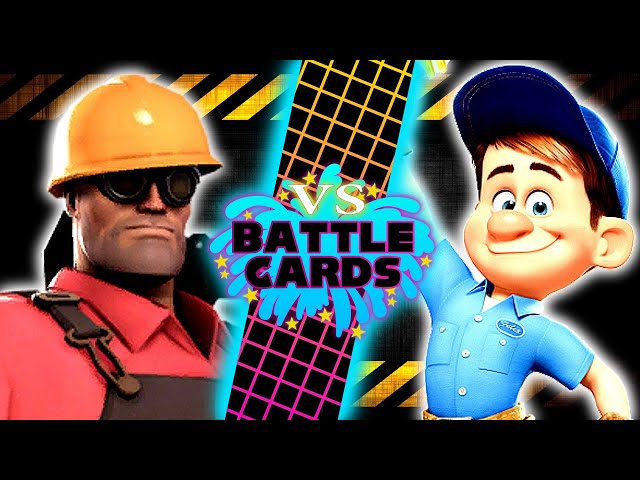 The Engineer VS Fix-It Felix Jr. (Team Fortress 2 VS Disney) - VS Battle Cards