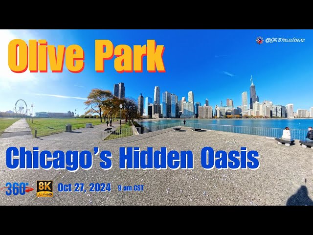 Chicago’s Hidden Oasis | 360° Walking Tour of Olive Park | Scenic Skyline and Nature in One Place