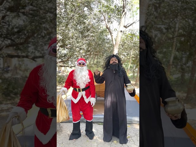 Tent house ke under do baba aagye ⛺️😱 #shorts #ytshorts #viralvideos #tenthouse #santaclaus #baba