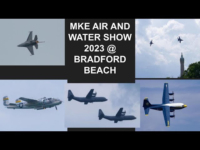 Milwaukee Air and Water Show 2023 from Bradford Beach 7/22/23 (VARIOUS MILITARY AIRCRAFT!)