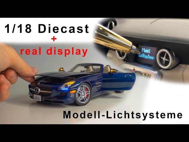 Miniature Mercedes Super Car V8 Roadster SLS AMG #modelcars #diecast #toycar