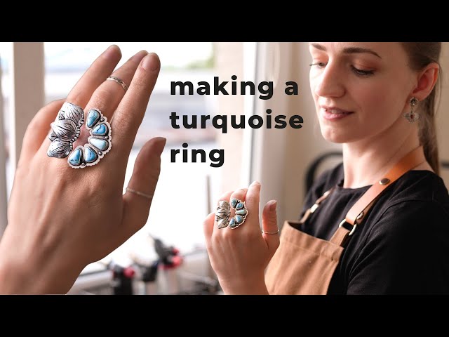 How it's made: handcrafting a unique silver turquoise ring!