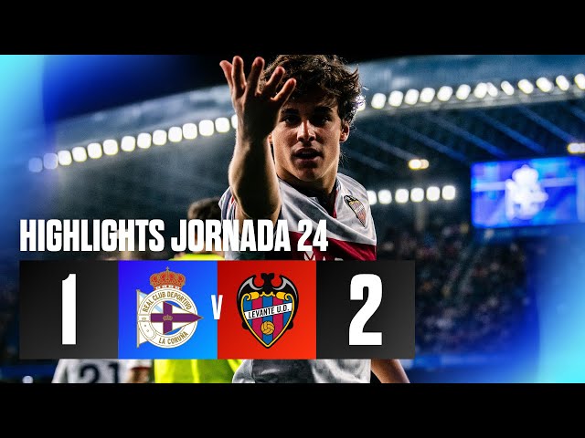 J24 Highlights del partido RC Deportivo 1-2 Levante UD | LaLiga Hypermotion 2024/25