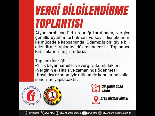 VERGİ BİLGİLENDİRME TOPLANTISI