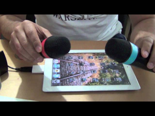 microfone sem fios (singstar) no iPad