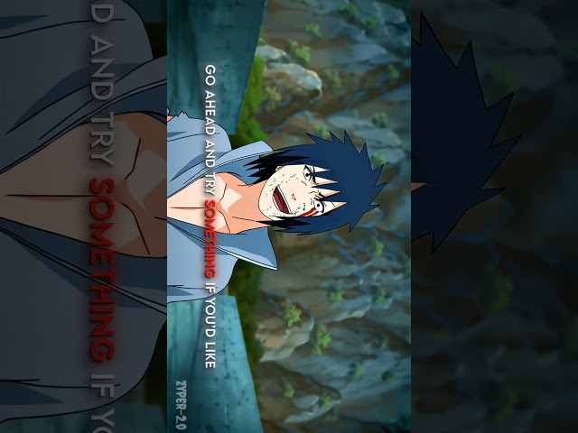 Sasuke uchiha God level attitude status  #animelife #naruto #animeedit #status #shorts