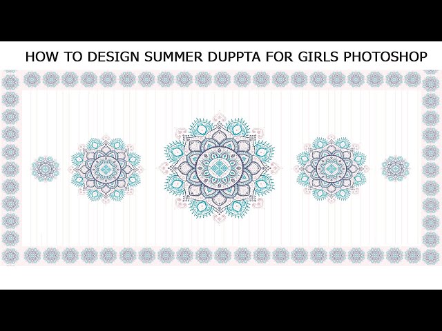 How to Design a Dupatta|Textile design| Digital Print