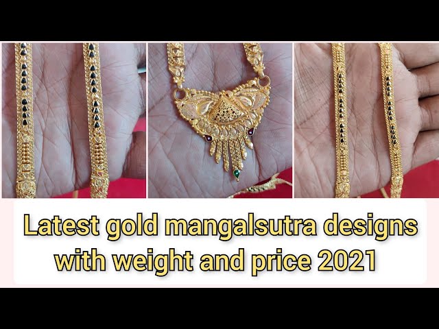 Latest gold mangalsutra designs with weight & price/gold Mangalsutra long ganthan designs