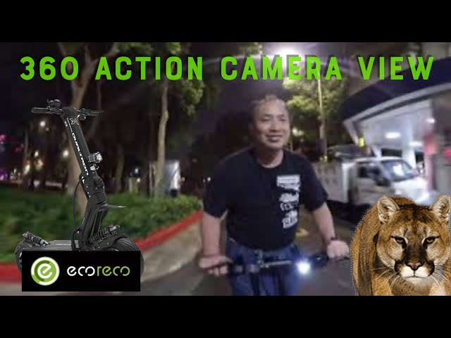 Insta360 ONE X  Ride an ELECTRIC SCOOTER at night ECORECO M5 Segway Max 30G