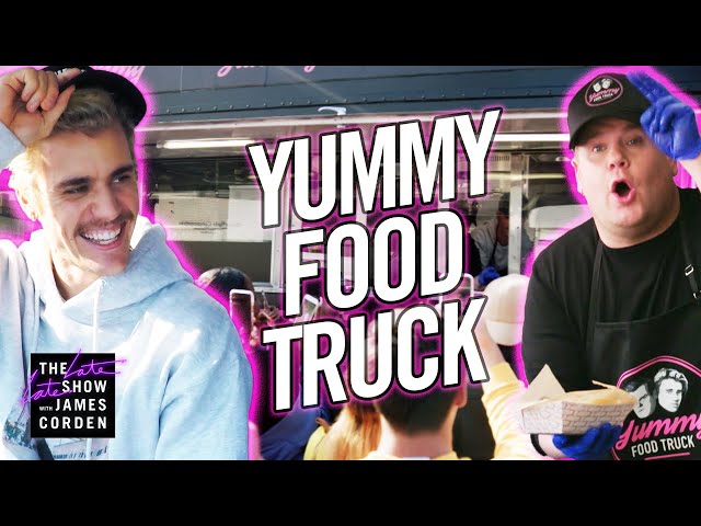 Justin Bieber & James Corden's "Yummy" Food Truck