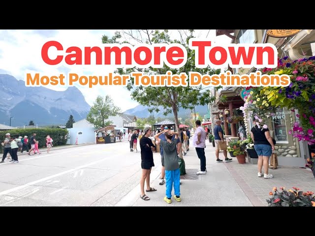 4K - Walking Tour In Canmore Town, Alberta, Canada 2024