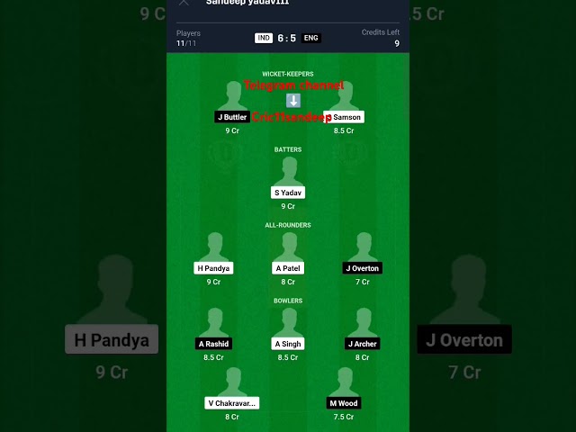 IND vs ENG Dream11 Prediction Today Match| ind vs eng 2nd t20 dream11 team 2025 |Fantasy Dream 11