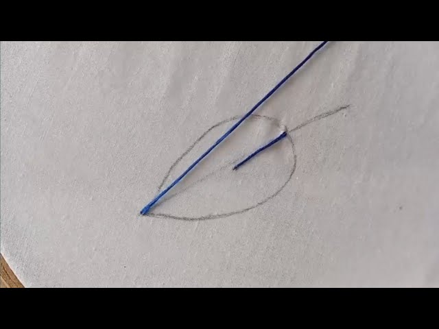 Easy Leaf 🌿 stitch design tutorial|Embroidery Flower Stitching By Hand|embroidery video|