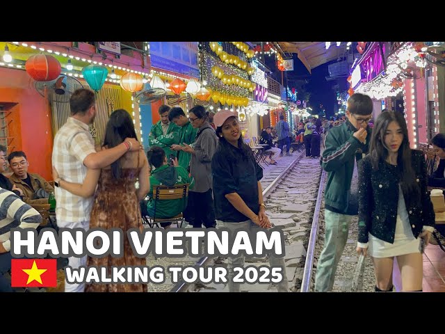 Walking around the streets of Hanoi City at night | Explore Vietnam nightlife 2025